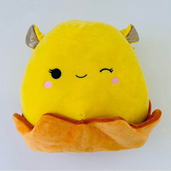 EUC Squishmallows Original LARGE Size 12 inches Bijan The Yellow Octopus Animal - Picture 9 of 9
